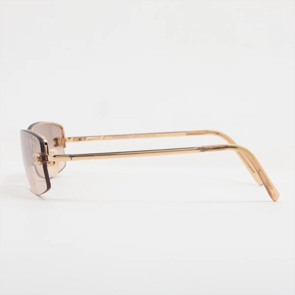 Authentic CHANEL 4093-B Coco Mark Sunglasses Rhinestone Gold Swarovski crystals - Picture 3 of 4